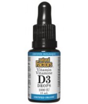 Natural Factors Vitamin D3 Drops 1000 IU