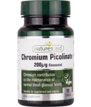 Natures Aid Chromium Picolinate 200ug Elemental Tablets