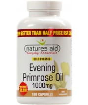 Natures Aid Evening Primrose Oil Cold Pressed Capsules