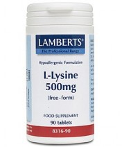 Lamberts L-Lysine 500mg Tablets