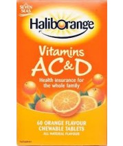Haliborange Vitamins A C and D Orange Flavoured Tablets