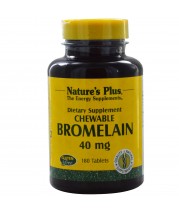 Natures Plus Chewable  Bromelain 40mg Tablets