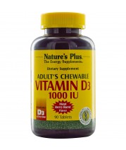Natures Plus Adults Chewable Vitamin D3 1000IU - Maui Berry Burst